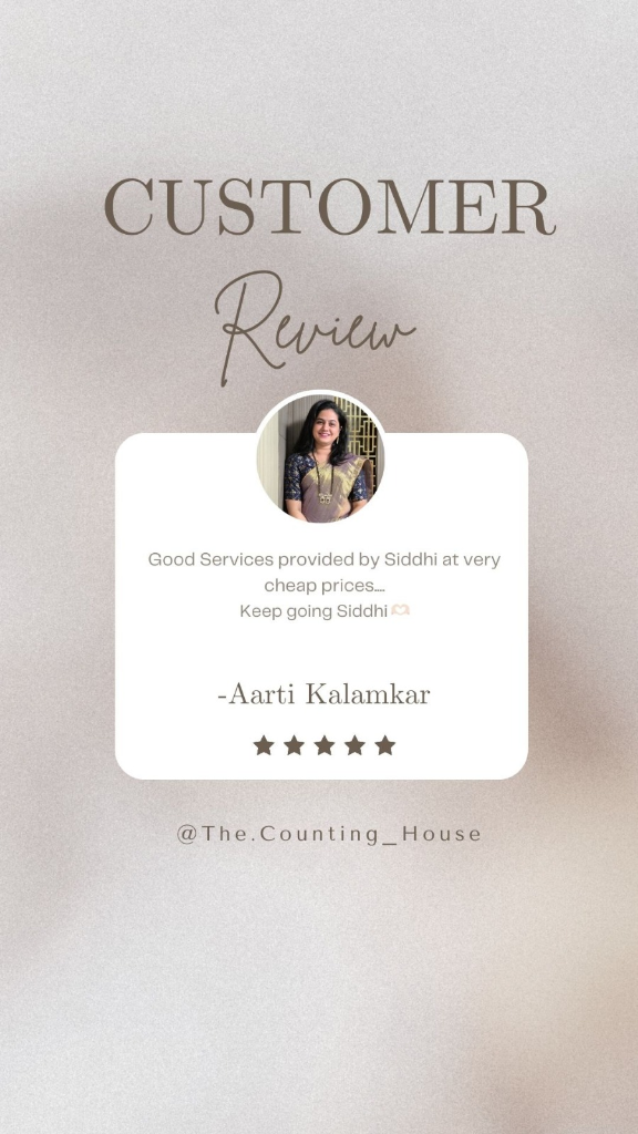 Aarti Kalamkar customer review card