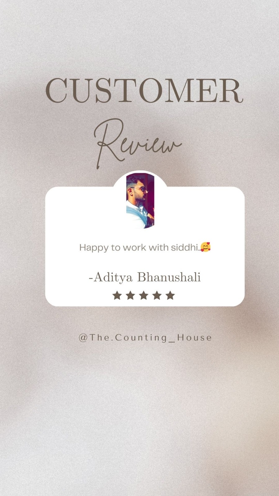 Aditya Bhanushali customer review card