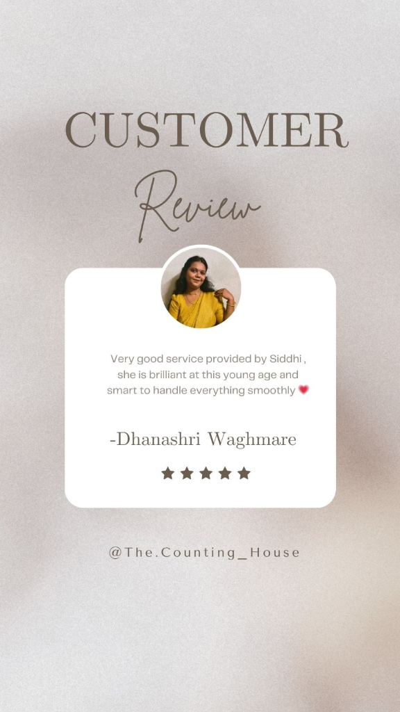 Dhanashri Waghmare customer review card