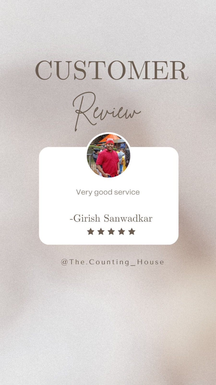 Girish Sanwadkar customer review card