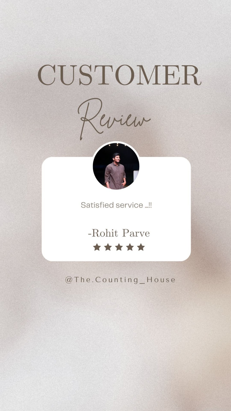 Rohit Parve customer review card